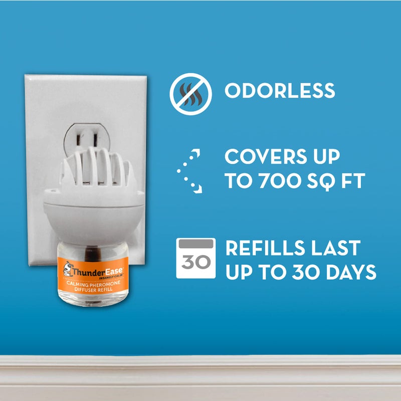 ThunderEase Dog Calming Pheromone Diffuser Kit | Powered by ADAPTIL | Vet Recommended to Relieve Separation Anxiety, Stress Barking and Chewing, and the Fear of Fireworks and Thunderstorms (60 Day Sup - Image 5